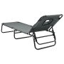 Tumbona plegable acero recubrimiento en polvo tela Oxford gris de vidaXL, Tumbonas - Ref: Foro24-360178, Precio: 73,00 €, Des...