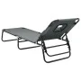 Tumbona plegable acero recubrimiento en polvo tela Oxford gris de vidaXL, Tumbonas - Ref: Foro24-360178, Precio: 73,87 €, Des...