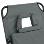 Tumbona plegable acero recubrimiento en polvo tela Oxford gris de vidaXL, Tumbonas - Ref: Foro24-360178, Precio: 73,87 €, Des...