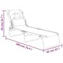 Tumbona plegable acero recubrimiento en polvo tela Oxford gris de vidaXL, Tumbonas - Ref: Foro24-360178, Precio: 73,87 €, Des...