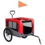 Pet Bike Trailer Stroller 2 in 1 Red Gray by vidaXL, pet strollers - Ref: Foro24-92440, Price: 130,70 €, Discount: %