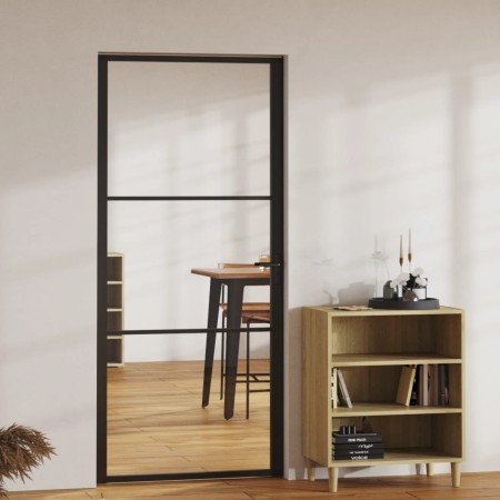 Innentür ESG-Glas und schwarzes Aluminium 93x201,5 cm von vidaXL, Türen für zu Hause - Ref: Foro24-151200, Preis: 205,16 €, R...