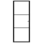 Interior door ESG glass and black aluminum 93x201.5 cm by vidaXL, Doors for the home - Ref: Foro24-151200, Price: 204,45 €, D...
