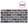 3D-Wandpaneele Brick Design 10 Stück EPS Schwarz und Grau von vidaXL, Wandverkleidung - Ref: Foro24-149582, Preis: 175,58 €, ...
