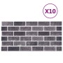 3D-Wandpaneele Brick Design 10 Stück EPS Schwarz und Grau von vidaXL, Wandverkleidung - Ref: Foro24-149582, Preis: 178,55 €, ...