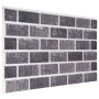 Paneles de pared 3D diseño de ladrillo 10 uds EPS negro y gris