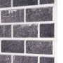 Paneles de pared 3D diseño de ladrillo 10 uds EPS negro y gris