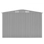Grauer Gartenschuppen aus Metall, 257 x 392 x 181 cm von vidaXL, Schuppen - Ref: Foro24-143345, Preis: 439,01 €, Rabatt: %