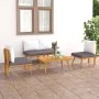 Set de muebles de jardín 4 piezas con cojines madera de acacia de vidaXL, Conjuntos de jardín - Ref: Foro24-46676, Precio: 33...