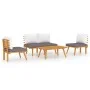 Set de muebles de jardín 4 piezas con cojines madera de acacia de vidaXL, Conjuntos de jardín - Ref: Foro24-46676, Precio: 33...