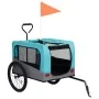 Bicycle trailer for pets stroller 2 in 1 blue gray by vidaXL, pet strollers - Ref: Foro24-92441, Price: 146,10 €, Discount: %