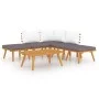 Juego de muebles de jardín 6 piezas madera maciza de acacia de vidaXL, Conjuntos de jardín - Ref: Foro24-46677, Precio: 371,0...