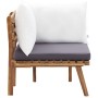 Gartenmöbel-Set 6-teilig aus massivem Akazienholz von vidaXL, Gartensets - Ref: Foro24-46677, Preis: 413,02 €, Rabatt: %