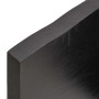Estante pared madera roble tratada marrón oscuro 220x40x(2-4)cm by vidaXL, Shelves and shelves - Ref: Foro24-363854, Price: 6...