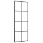 Schiebetür aus ESG-Glas und schwarzem Aluminium, 76 x 205 cm von vidaXL, Türen für zu Hause - Ref: Foro24-151666, Preis: 167,...