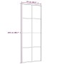 Puerta corredera vidrio ESG y aluminio negro 76x205 cm de vidaXL, Puertas para el hogar - Ref: Foro24-151666, Precio: 155,63 ...