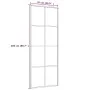 Schiebetür aus ESG-Glas und schwarzem Aluminium, 76 x 205 cm von vidaXL, Türen für zu Hause - Ref: Foro24-151666, Preis: 169,...