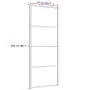 Puerta corredera ESG vidrio y aluminio negra 76x205 cm de vidaXL, Puertas para el hogar - Ref: Foro24-151655, Precio: 160,41 ...