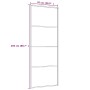 Schiebetür aus ESG-Glas und schwarzem Aluminium, 76 x 205 cm von vidaXL, Türen für zu Hause - Ref: Foro24-151655, Preis: 157,...
