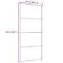 ESG Schiebetür Glas und Aluminium 90x205 cm schwarz von vidaXL, Türen für zu Hause - Ref: Foro24-151659, Preis: 246,25 €, Rab...