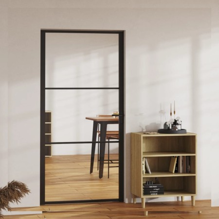 Innentür ESG-Glas und schwarzes Aluminium 102,5x201,5 cm von vidaXL, Türen für zu Hause - Ref: Foro24-151201, Preis: 256,01 €...