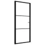 Puerta interior vidrio ESG y aluminio negro 102,5x201,5 cm de vidaXL, Puertas para el hogar - Ref: Foro24-151201, Precio: 256...
