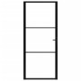 Puerta interior vidrio ESG y aluminio negro 102,5x201,5 cm | Foro24.es | Tu tienda online para hogar, jardín y más Foro24.es
