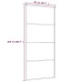 Puerta corredera aluminio y vidrio ESG negra 90x205 cm de vidaXL, Puertas para el hogar - Ref: Foro24-149480, Precio: 187,67 ...