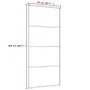 Schiebetür aus schwarzem Aluminium und ESG-Glas 90x205 cm von vidaXL, Türen für zu Hause - Ref: Foro24-149480, Preis: 215,60 ...