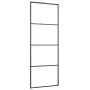 Schiebetür aus ESG-Aluminium und ESG-Glas schwarz 76x205 cm von vidaXL, Türen für zu Hause - Ref: Foro24-149479, Preis: 165,6...