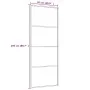 Schiebetür aus ESG-Aluminium und ESG-Glas schwarz 76x205 cm von vidaXL, Türen für zu Hause - Ref: Foro24-149479, Preis: 165,6...