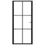 Innentür ESG Glas und schwarzes Aluminium 93x201,5 cm von vidaXL, Türen für zu Hause - Ref: Foro24-151204, Preis: 208,87 €, R...