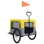 Remolque de bicicleta mascotas cochecito 2 en 1 amarillo gris de vidaXL, Cochecitos para mascotas - Ref: Foro24-92442, Precio...