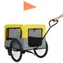 Remolque de bicicleta mascotas cochecito 2 en 1 amarillo gris de vidaXL, Cochecitos para mascotas - Ref: Foro24-92442, Precio...