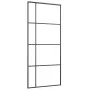 Puerta corredera ESG vidrio y aluminio negra 90x205 cm de vidaXL, Puertas para el hogar - Ref: Foro24-151683, Precio: 248,24 ...