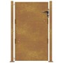Puerta de jardín acero corten 105x130 cm