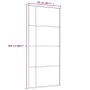 Puerta corredera ESG vidrio y aluminio negra 90x205 cm de vidaXL, Puertas para el hogar - Ref: Foro24-151683, Precio: 218,84 ...