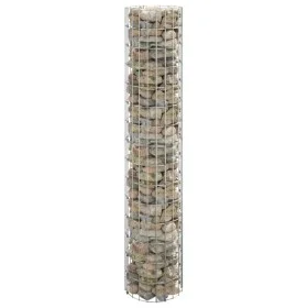 Circular galvanized steel gabion post Ø30x150 cm by vidaXL, fence panels - Ref: Foro24-152013, Price: 51,65 €, Discount: %