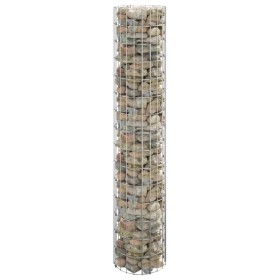 Circular galvanized steel gabion post Ø30x150 cm by vidaXL, fence panels - Ref: Foro24-152013, Price: 51,95 €, Discount: %