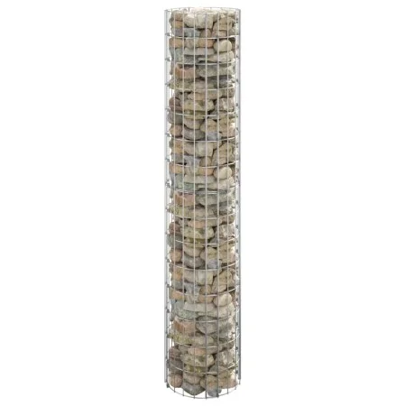 Poste circular de gaviones acero galvanizado Ø30x150 cm de vidaXL, Paneles de vallas - Ref: Foro24-152013, Precio: 51,00 €, D...