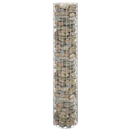 Runder Gabionenpfosten aus verzinktem Stahl Ø30x150 cm von vidaXL, Zaunpaneele - Ref: Foro24-152013, Preis: 51,95 €, Rabatt: %