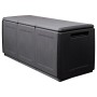 Dunkelgrauer und schwarzer Gartenkoffer 330 L 138x53x57cm von vidaXL, Aufbewahrungsboxen für den Außenbereich - Ref: Foro24-1...
