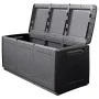 Dunkelgrauer und schwarzer Gartenkoffer 330 L 138x53x57cm von vidaXL, Aufbewahrungsboxen für den Außenbereich - Ref: Foro24-1...