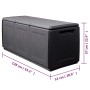 Dunkelgrauer und schwarzer Gartenkoffer 330 L 138x53x57cm von vidaXL, Aufbewahrungsboxen für den Außenbereich - Ref: Foro24-1...