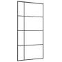 Sliding door ESG glass and black aluminum 102.5x205 cm by vidaXL, Doors for the home - Ref: Foro24-151686, Price: 183,73 €, D...