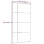 ESG Schiebetür Glas und schwarzes Aluminium 102,5x205 cm von vidaXL, Türen für zu Hause - Ref: Foro24-151686, Preis: 194,02 €...