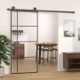 Schiebetür aus ESG-Glas und schwarzem Aluminium, 90 x 205 cm von vidaXL, Türen für zu Hause - Ref: Foro24-151682, Preis: 181,...