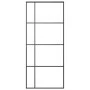 ESG glass and black aluminum sliding door 90x205 cm by vidaXL, Doors for the home - Ref: Foro24-151682, Price: 178,45 €, Disc...