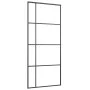 ESG glass and black aluminum sliding door 90x205 cm by vidaXL, Doors for the home - Ref: Foro24-151682, Price: 178,45 €, Disc...