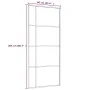 ESG glass and black aluminum sliding door 90x205 cm by vidaXL, Doors for the home - Ref: Foro24-151682, Price: 178,45 €, Disc...
